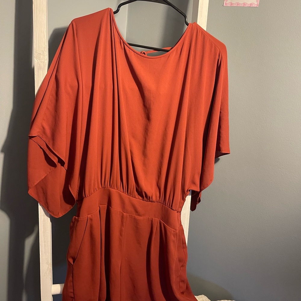 White House Black Market Terracotta Romper